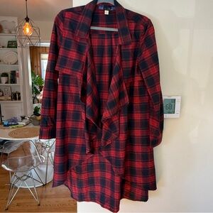 Flannel cardigan
